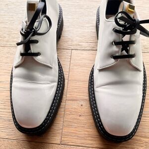 Stuart Weitzman White and Black Loafers